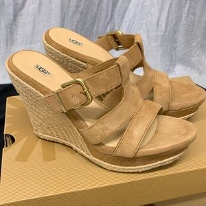 UGG Women’s Shoes, Brown, size 9.5 slip on heels